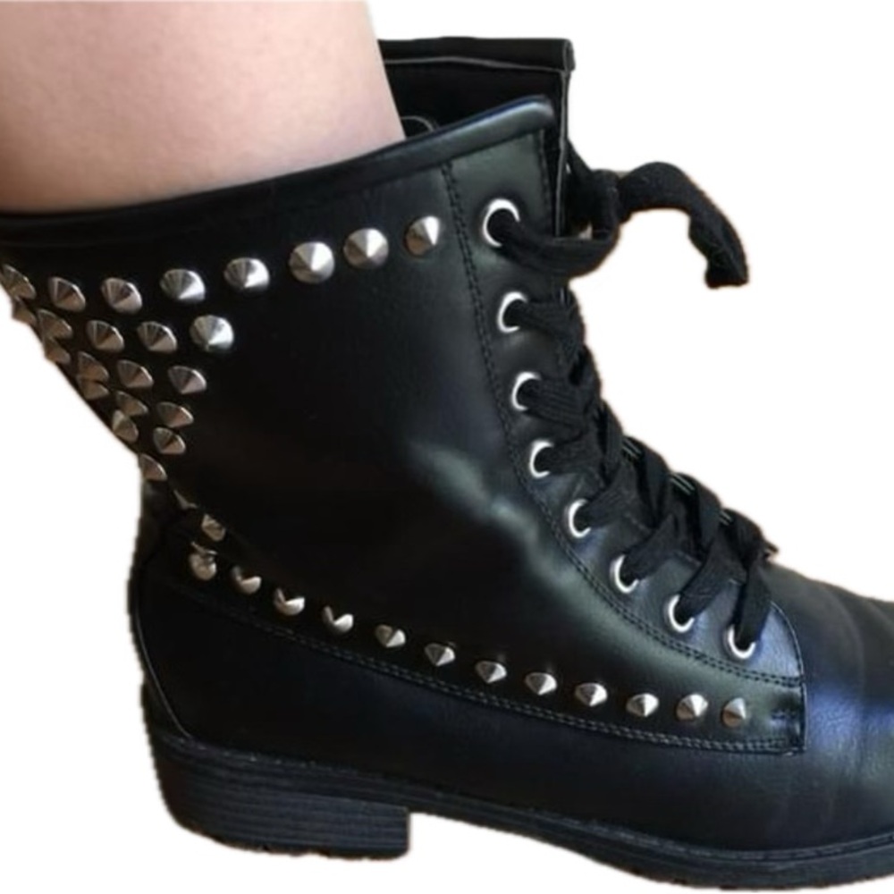 Studed Black Boots